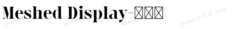 Meshed Display字体转换